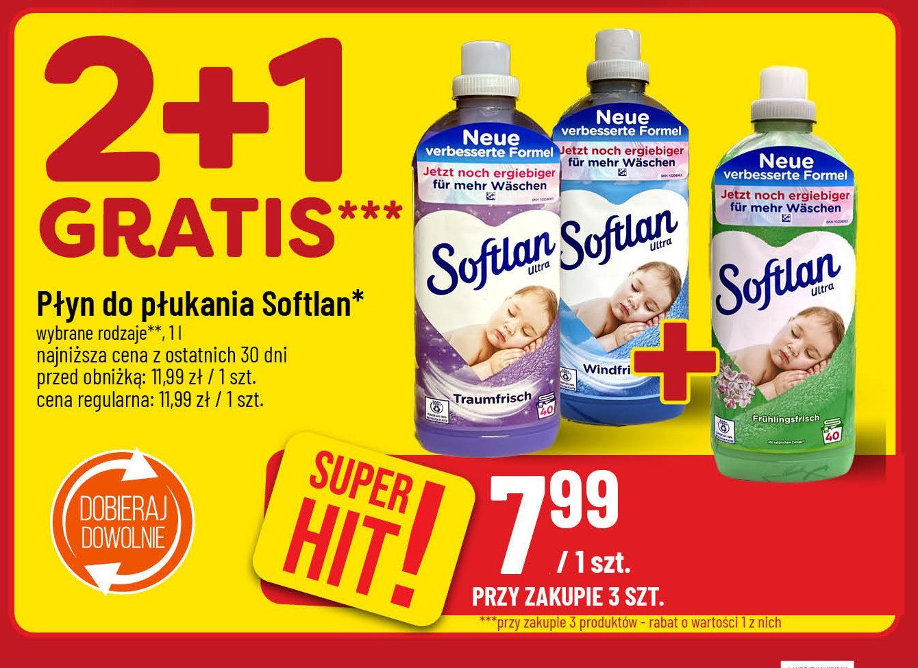 Płyn do płukania fruhlingsfrisch Softlan promocja