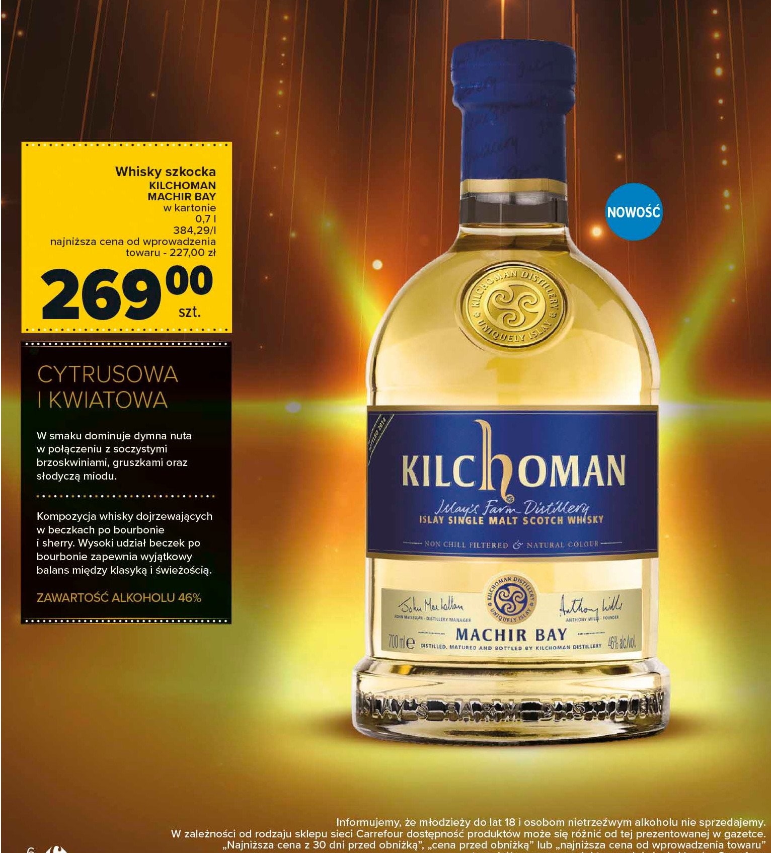 Whisky + karton KILCHOMAN MACHIR BAY promocja