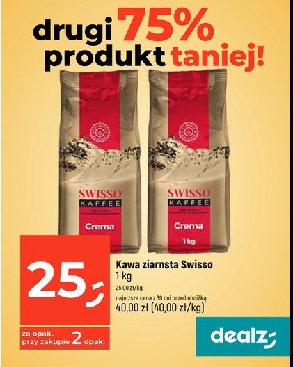 Kawa Swisso kaffee crema promocja