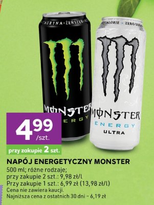 Napój energetyczny Monster Energy promocja w Stokrotka