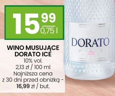 Wino musujące Dorato Ice 10% vol. 0,75l promocja w Twój Market