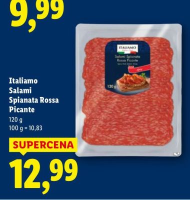Salami Spianata Rossa Picante promocja w Lidl