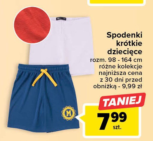 Spodenki kr贸tkie dzieci臋ce rozm. 98-164 cm promocja