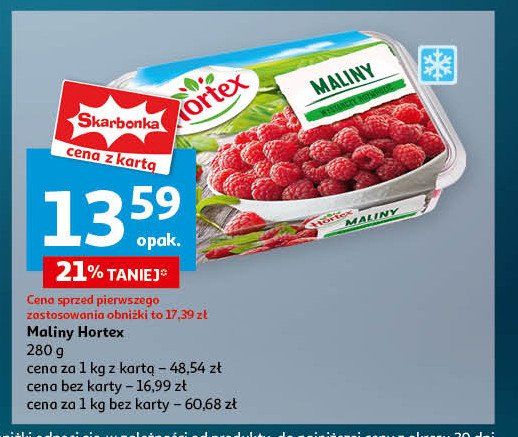 Maliny Hortex promocja w Auchan