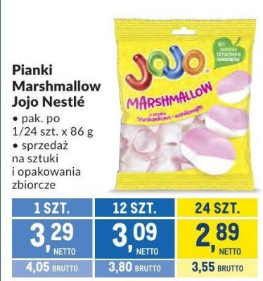 Pianki Marshmallow Jojo Nestlé promocja w Makro