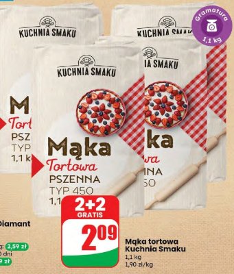 Mąka tortowa pszenna typ 450 Kuchnia Smaku promocja w Dino