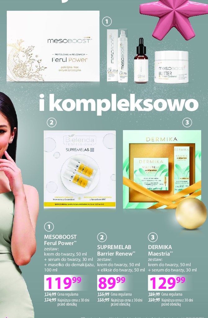 Zestaw w pudełku: masełko do demakijażu 100 ml + krem do twarzy 50 ml + serum do twarzy 30 ml Mesoboost promocja w Hebe