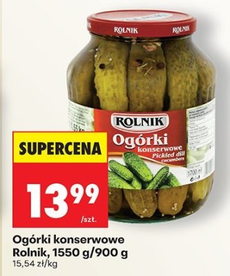 Ogórki konserwowe  promocja w Biedronka