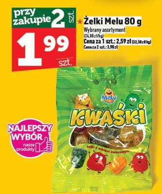 Żelki Melu 80 g promocja w TOPAZ