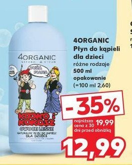 Naturalny płyn do kąpieli owoce leśne 4ORGANIC KAJKO I KOKOSZ promocja
