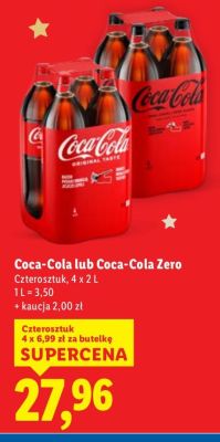 Napój gazowany 4-pak  promocja w Lidl