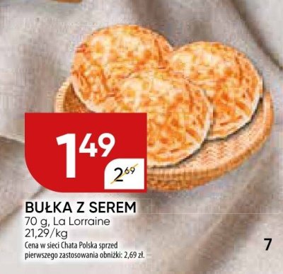 Bułka z serem La Lorraine promocja w Chata Polska