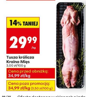 Tusza królicza Kraina Mięs promocja w Biedronka