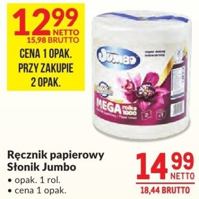 Ręcznik papierowy Słonik Jumbo promocja w Makro