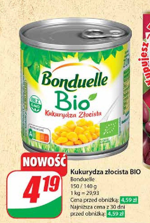 Kukurydza złocista Bonduelle bio promocja