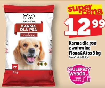 Karma dla psa z wołowiną Fiona&Atos 3 kg promocja w TOPAZ