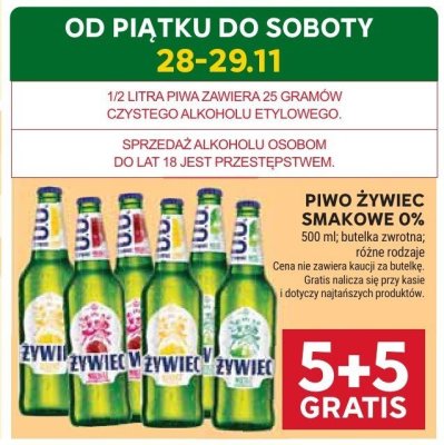 Piwo żywiec smakowe 0% promocja w Stokrotka