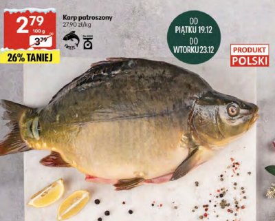 Karp patroszony promocja w Delikatesy Centrum