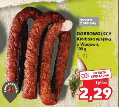 Kiełbasa wiejska z wadowic Dobrowolscy promocja