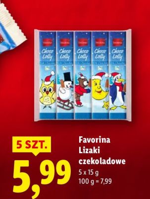 Lizaki czekoladowe 5 szt. promocja w Lidl