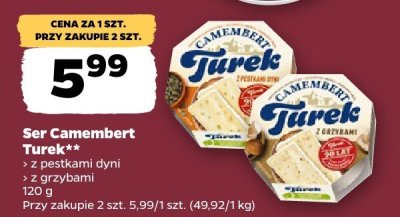 Ser Camembert Turek z pestkami dyni promocja w Netto