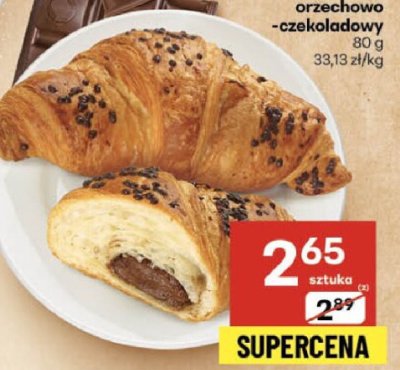 Croissant orzechowo-czekoladowy promocja w Delikatesy Centrum