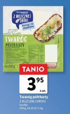 Twaróg półtłusty Z mlecznej drogi promocja w Intermarche