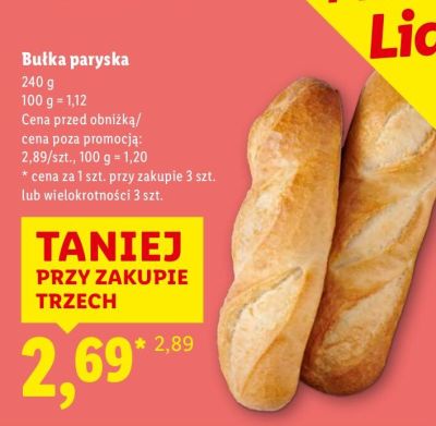 Bułka paryska promocja w Lidl