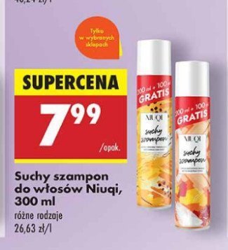 Suchy szampon mango Niuqi promocja