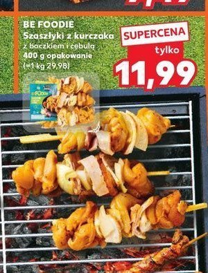 Szaszłyki z kurczaka z boczkiem i cebulą Be foodie promocja