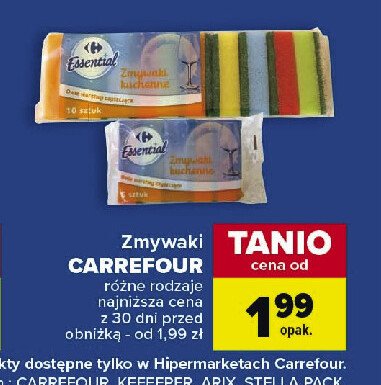 Zmywaki kuchenne Carrefour essential promocja w Carrefour Market