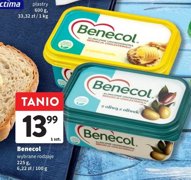 Margaryna Benecol o smaku masła promocja w Intermarche