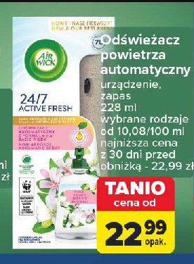 Odświeżacz powietrza białe kwiaty jasmine Air wick active fresh promocja