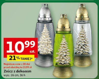 Znicz z dekorem wys.: 26 cm, 36 h promocja w Auchan