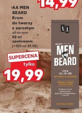 Krem do brody i twarzy nawilżający Aa men beard promocja