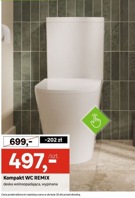 Kompakt WC REMIX deska wolnoopadająca, wypinana promocja w Leroy Merlin