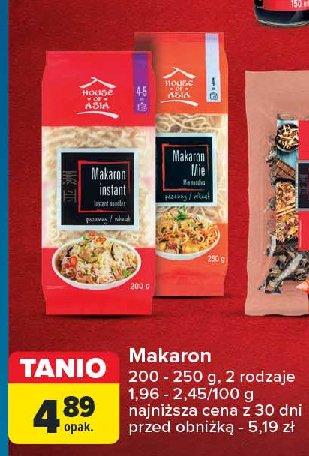 Makaron pszenny instant House of asia promocja w Carrefour