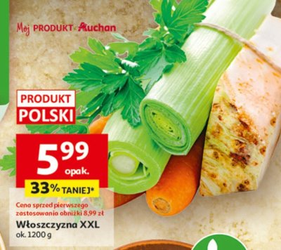 Włoszczyzna XXL ok. 1200 g promocja w Auchan