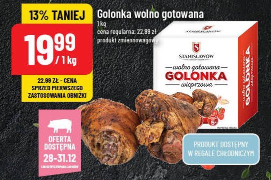 Golonka wieprzowa wolno gotowana Stanisławów promocja