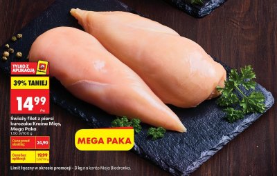 Świeży filet z piersi kurczaka, Mega paka promocja w Biedronka