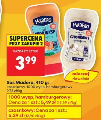 Sos czosnkowy promocja w Biedronka