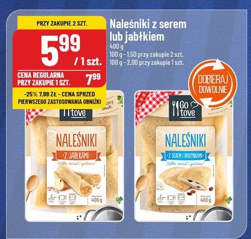 Naleśniki z serem i rodzynkami Gotove promocja