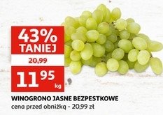 Winogrona jasne bezpestkowe promocja