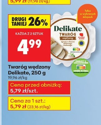 Twaróg wędzony  promocja w Biedronka