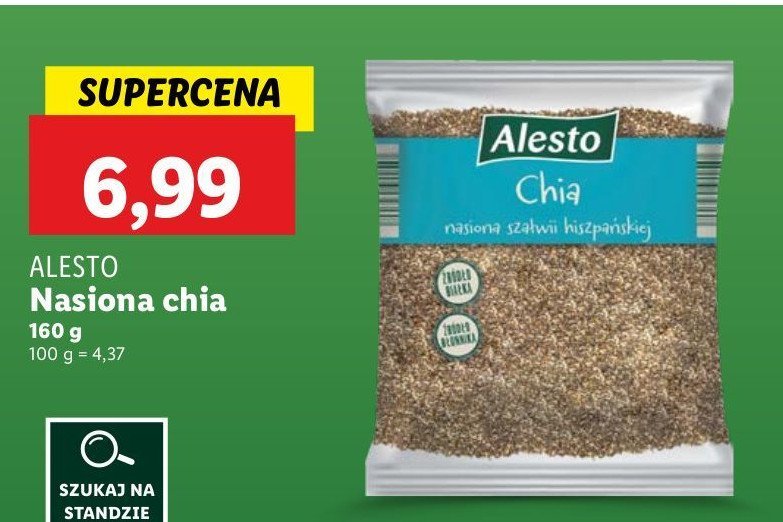 Nasiona chia Alesto promocja w Lidl