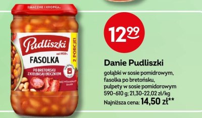 Danie Pudliszki gotowe gołąbki w sosie pomidorowym, fasolka po bretońsku, pulpety w sosie pomidorowym promocja w Żabka