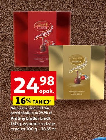 Praliny milk Lindt lindor promocja