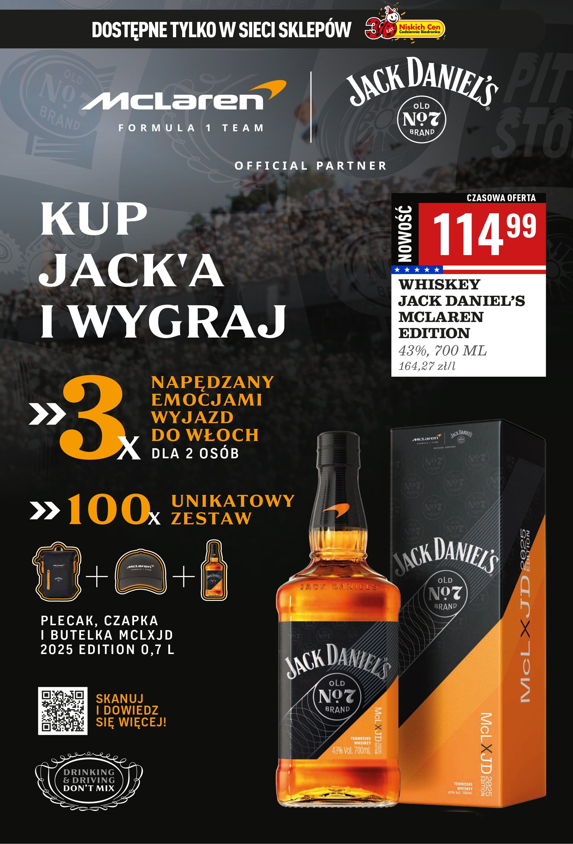Whiskey karton Jack daniel's old no. 7 promocja
