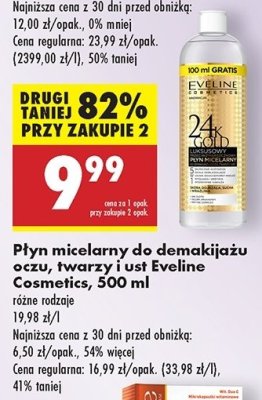 Płyn micelarny Eveline 24k gold promocja