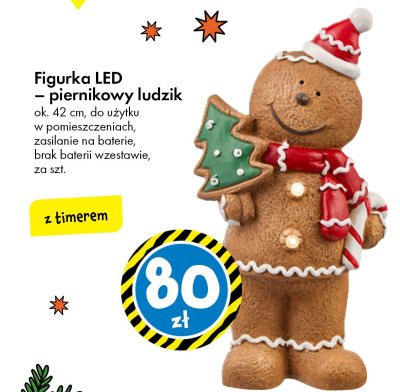 Figurka LED piernikowy ludzik promocja w Tedi